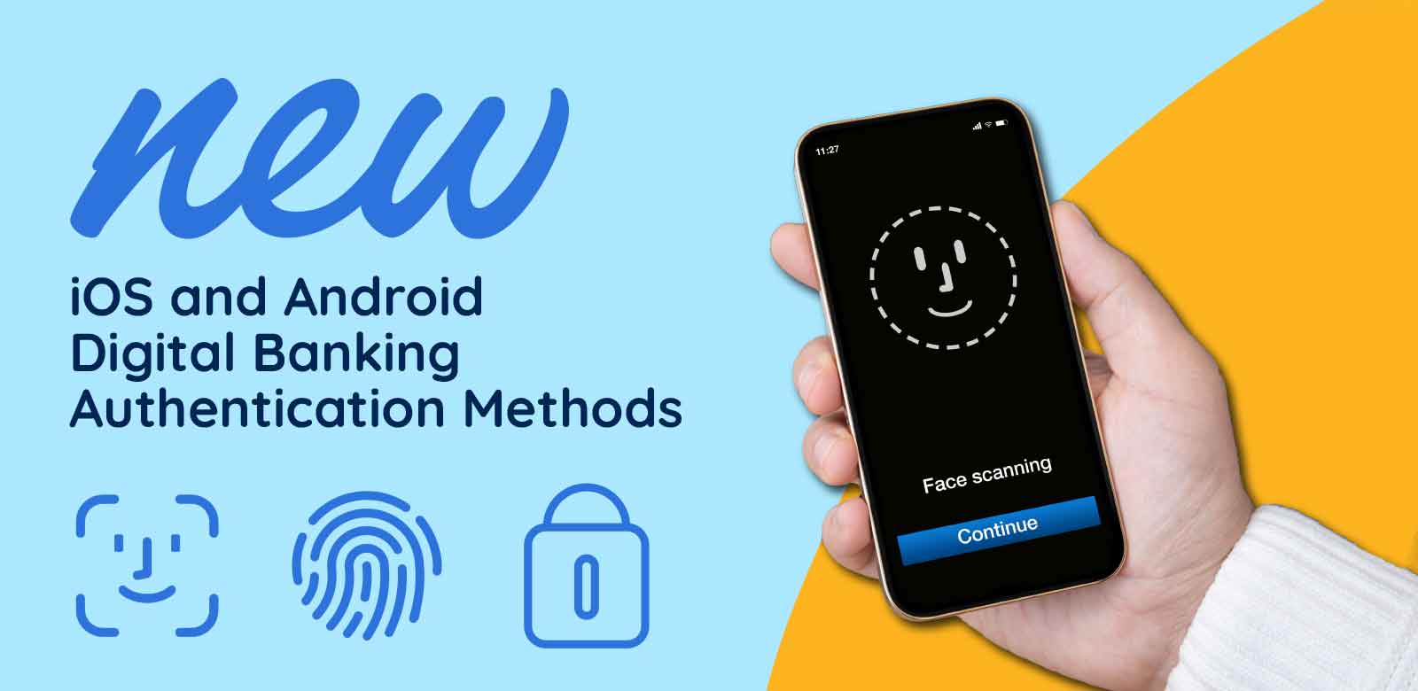 someone holding phone to unlock