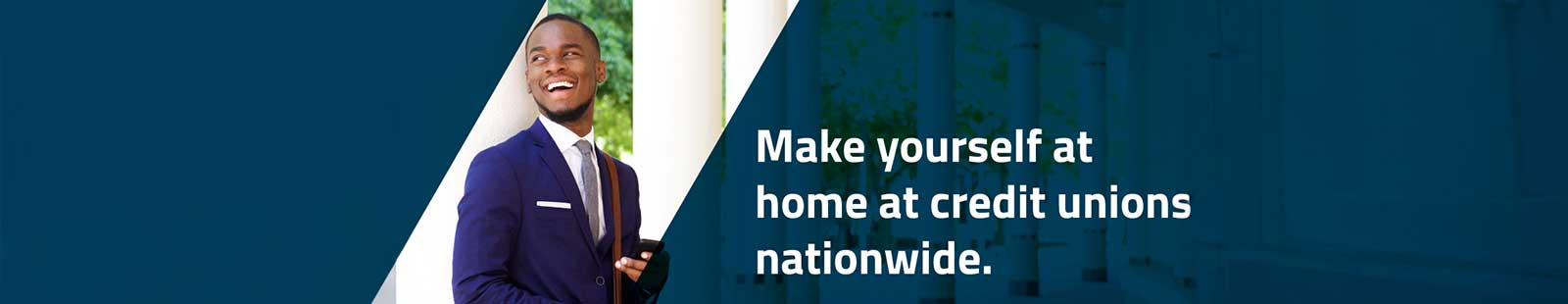 man in suit at a credit union